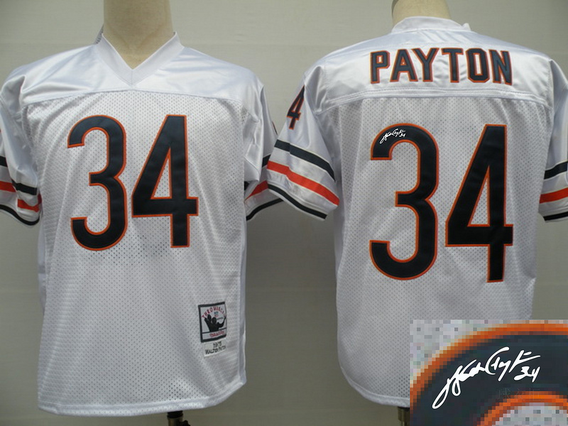 Bears 34 Payton White Throwback Signature Edition Jerseys Bears 34 Payton White Throwback Signature Edition Jerseys