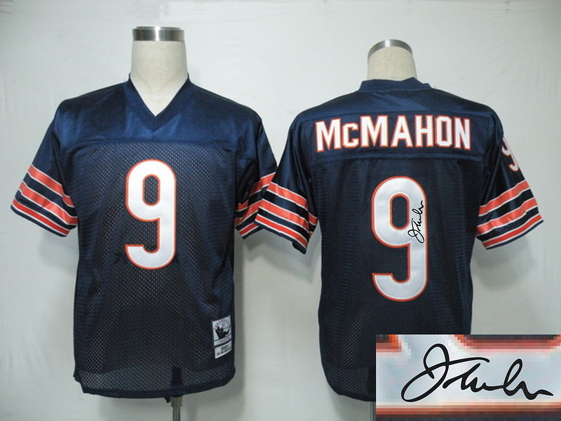 Bears 9 McMahon Blue Throwback Signature Edition Jerseys Bears 9 McMahon Blue Throwback Signature Edition Jerseys