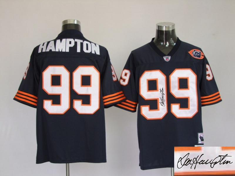 Bears 99 Hampton Blue Big Number Throwback Signature Edition Jerseys Bears 99 Hampton Blue Big Number Throwback Signature Edition Jerseys