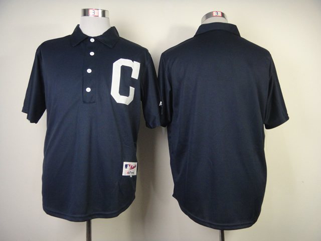 Indians Blank Dark Blue 1902 Turn Back The Clock Jerseys