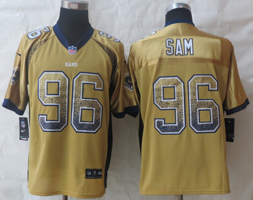 Nike Rams 96 Sam Gold Drift Elite Jerseys Nike Rams 96 Sam Gold Drift Elite Jerseys