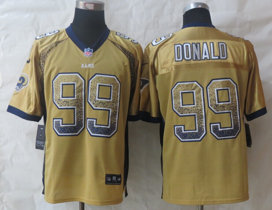 Nike Rams 99 Donald Gold Drift Elite Jerseys