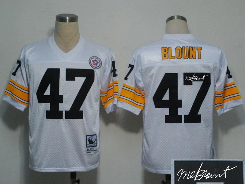 Steelers 47 Blount Throwback Signature Edition Jerseys