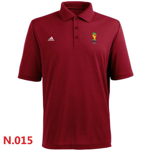 Adidas 2014 World Soccer Logo Authentic Polo Red