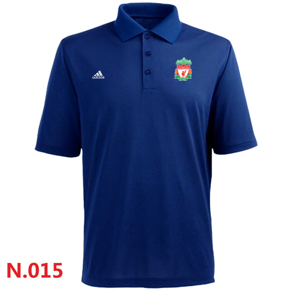Adidas Liverpool FC Textured Solid Performance Polo Blue
