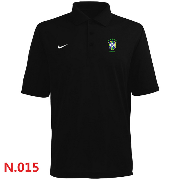 Nike Brazil 2014 World Soccer Authentic Polo Black
