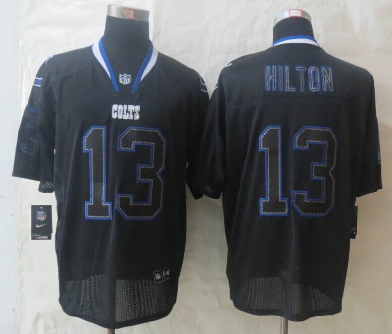 Nike Colts 13 Hilton Lights Out Black Elite Jerseys