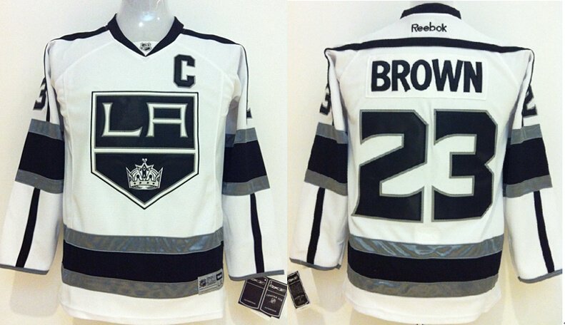 Kings 23 Brown White Youth Jersey