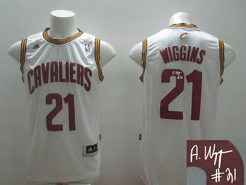 Cavaliers 21 Wiggins White New Revolution 30 Signature Edition Jerseys