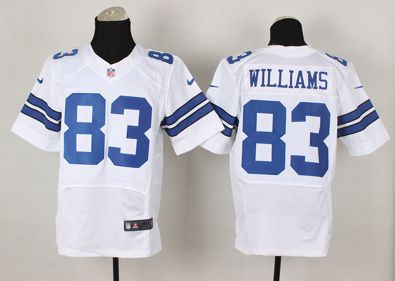 Nike Cowboys 83 Williams White Elite Jersey