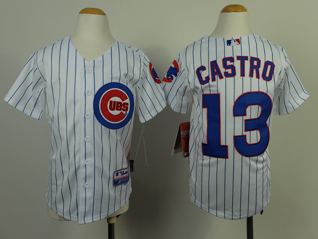 Cubs 13 Castro White Youth Jersey Cubs 13 Castro White Youth Jersey