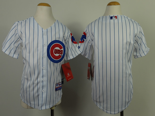 Cubs Blank White Youth Jersey - Click Image to Close