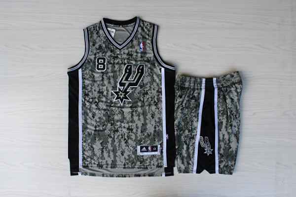 Spurs 8 Millers Camo New Revolution 30 Jerseys(With Shorts)
