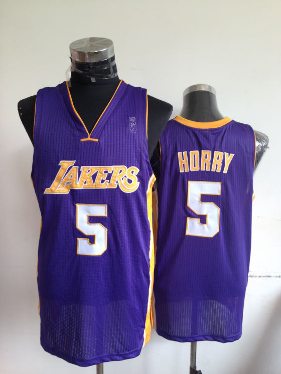 Lakers 5 Horry Purple New Revolution 30 Jerseys