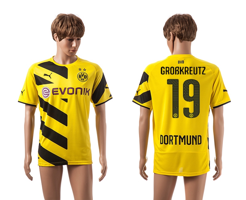 2014-15 Dortmund 19 Grobkreutz Home Thailand Jerseys 2014-15 Dortmund 19 Grobkreutz Home Thailand Jerseys