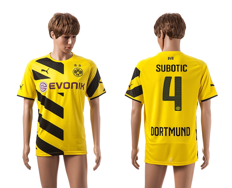 2014-15 Dortmund 4 Subotic Home Thailand Jerseys