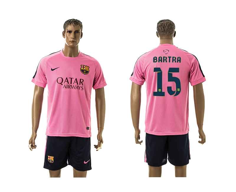 2014-15 Barcelona 15 Bartra Training Jerseys