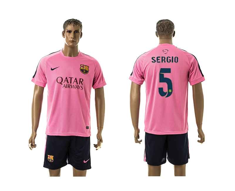 2014-15 Barcelona 5 Sergio Training Jerseys