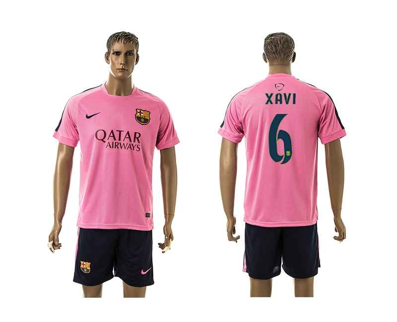 2014-15 Barcelona 6 Xavi Training Jerseys