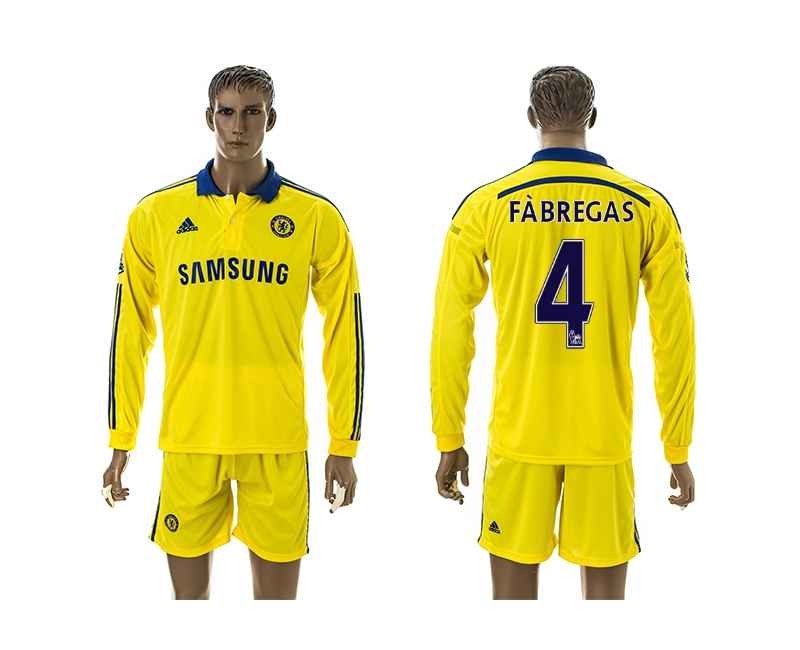 2014-15 Chelsea 4 Fabregas Third Away Long Sleeve Jerseys