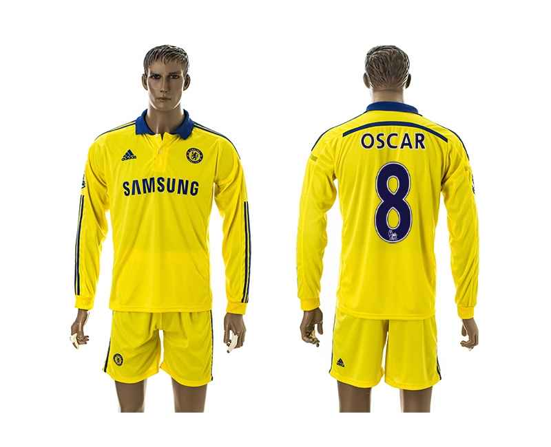 2014-15 Chelsea 8 Oscar Third Away Long Sleeve Jerseys