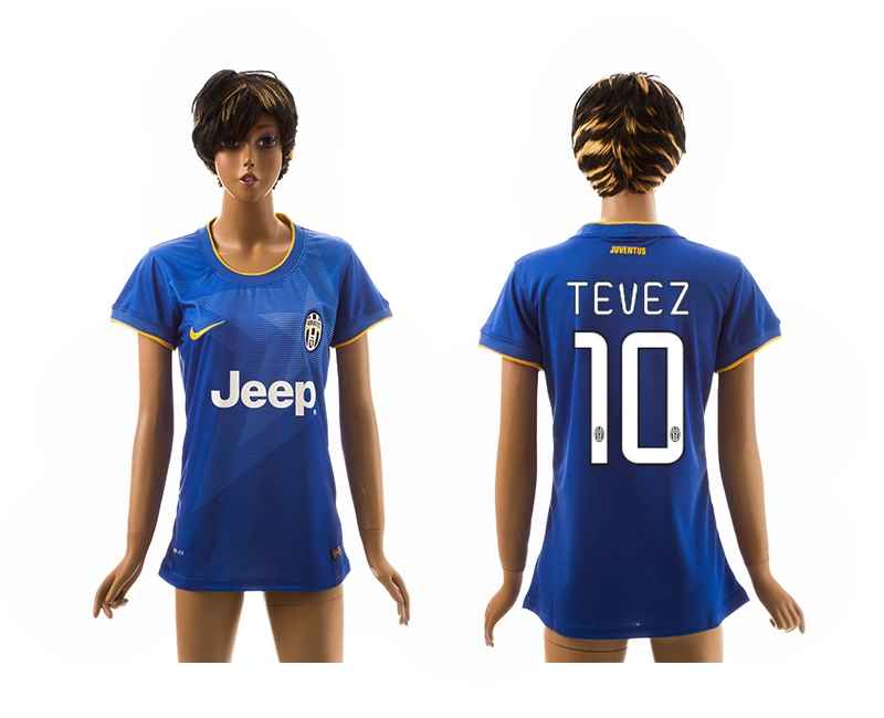 2014-15 Juventus 10 Tevez Away Women Jerseys