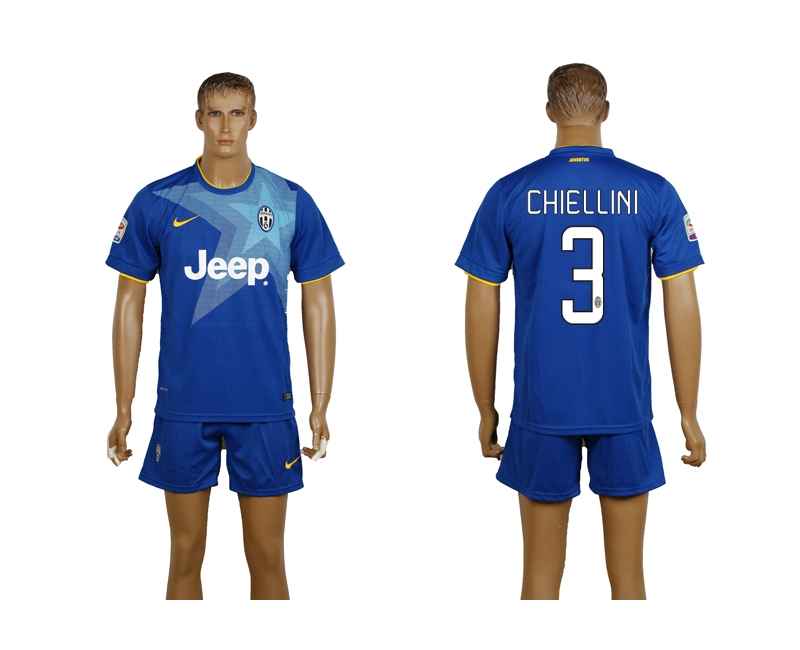 2014-15 Juventus 3 Chiellini Away Jerseys
