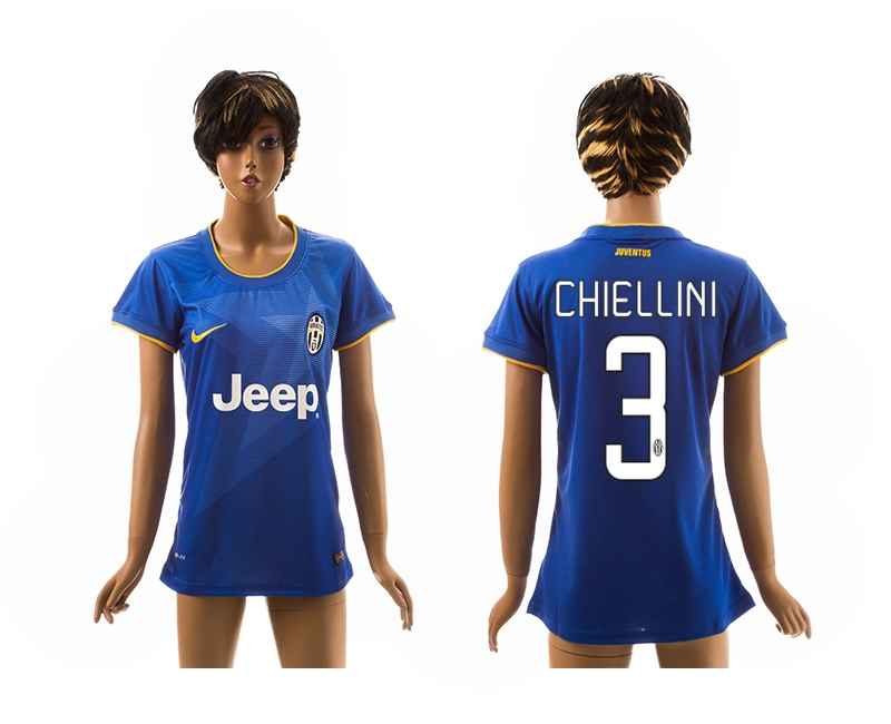 2014-15 Juventus 3 Chiellini Away Women Jerseys