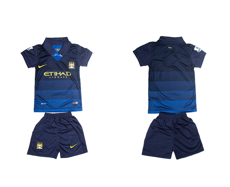 2014-15 Manchester City Away Youth Soccer Jersey