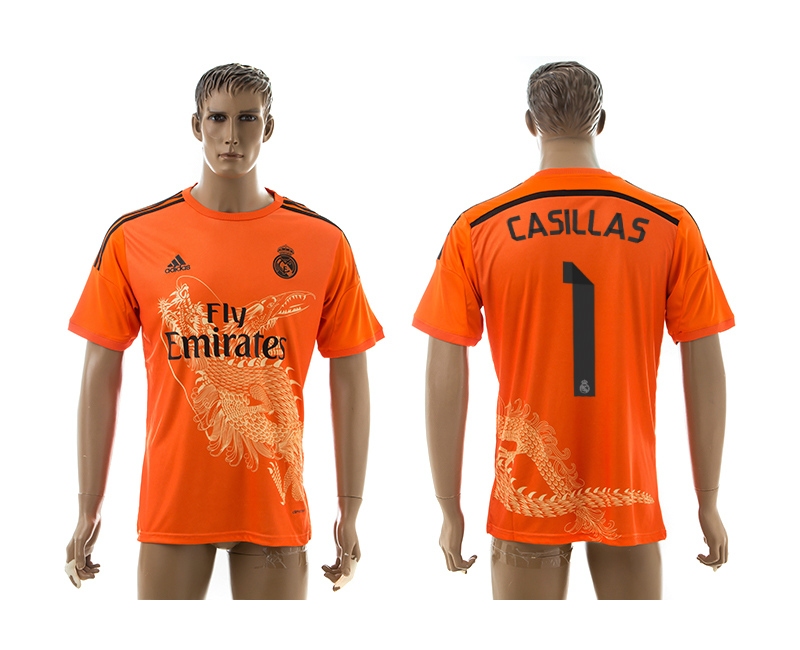 2014-15 Real Madrid 1 Casillas Goalkeeper Thailand Jerseys