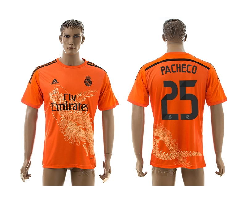 2014-15 Real Madrid 25 Pacheco Goalkeeper Thailand Jerseys