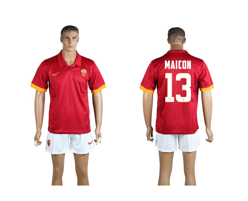 2014-15 Roma 13 Maicon Home Soccer Jersey