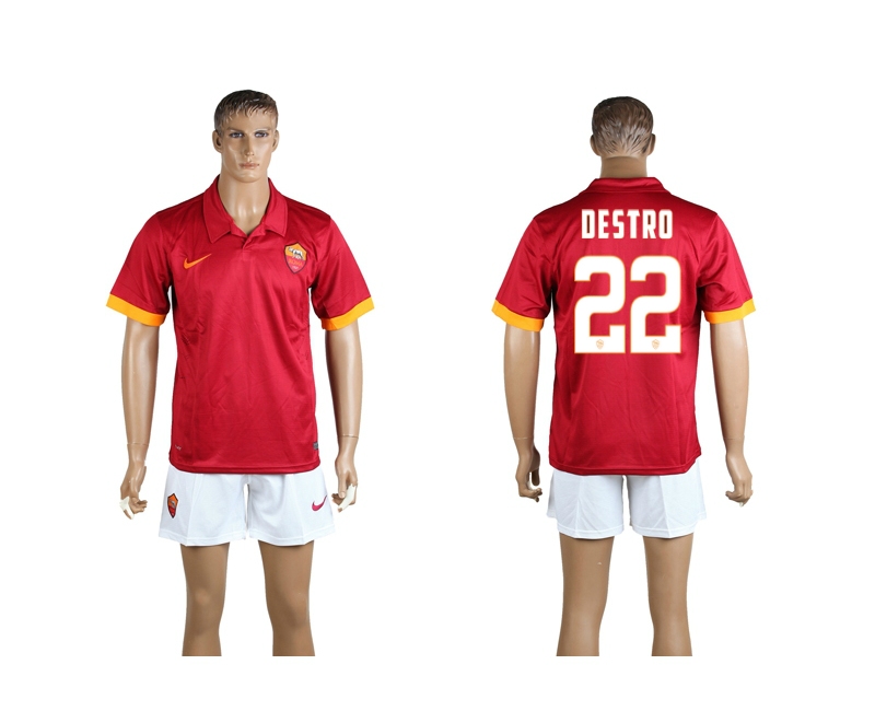 2014-15 Roma 22 Destro Home Soccer Jersey
