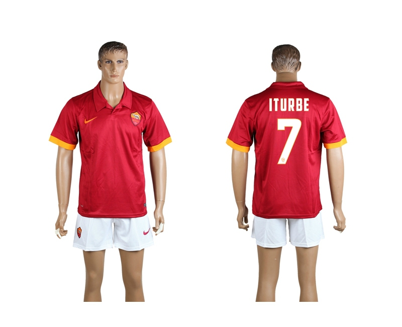 2014-15 Roma 7 Iturbe Home Soccer Jersey