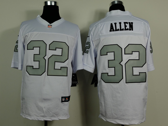 Nike Raiders 32 Allen White Silver No. Elite Jerseys Nike Raiders 32 Allen White Silver No. Elite Jerseys