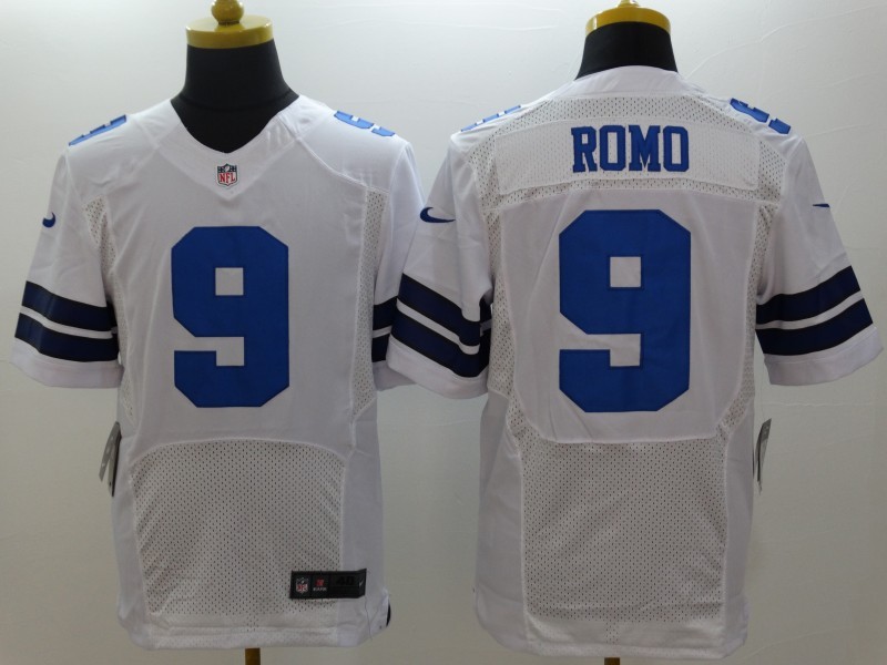 Nike Cowboys 9 Romo White Elite Jerseys