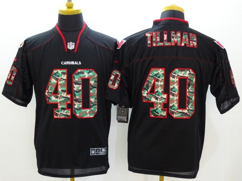 Nike Cardinals 40 Tillman Black Fashion Camo Elite Jerseys