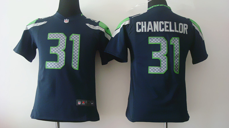 Nike Seahawks 31 Chancellor Blue Youth Game Jerseys