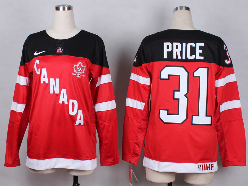 Canada 31 Price Red 100th Celebration Women Jersey