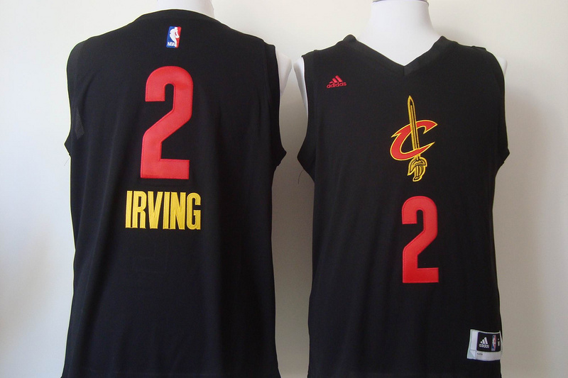 Cavaliers 2 Irving Black Fashion Jerseys
