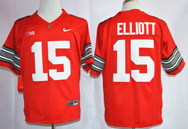 Ohio State Buckeyes 15 Elliott Red College Jerseys