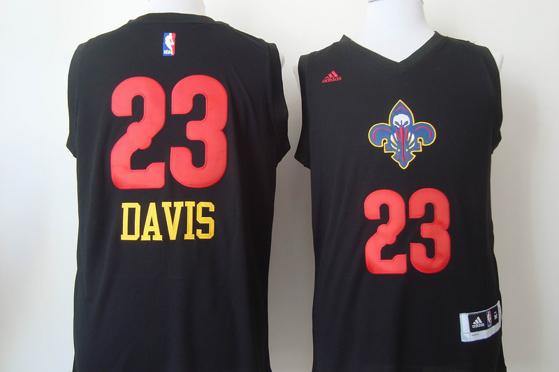 Pelicans 23 Davis Black Fashion Jerseys
