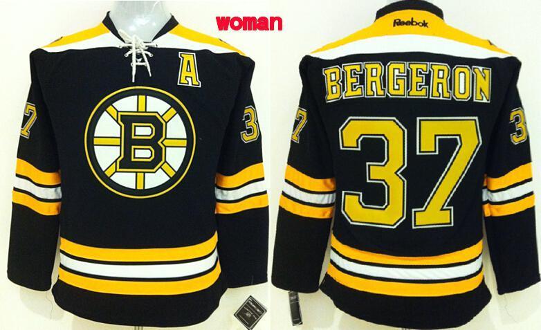 Bruins 37 Bergeron Black Women Jersey