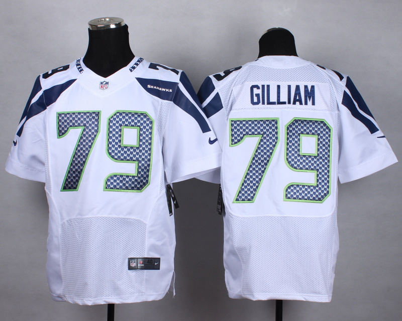 Nike Seahawks 79 Gilliam White Elite Jerseys