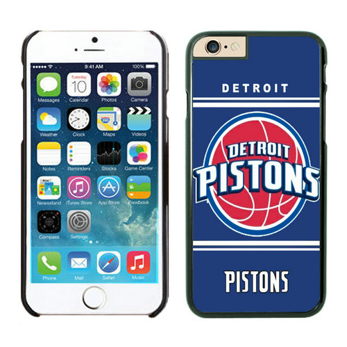 Detroit Pistons iPhone 6 Plus Cases Black