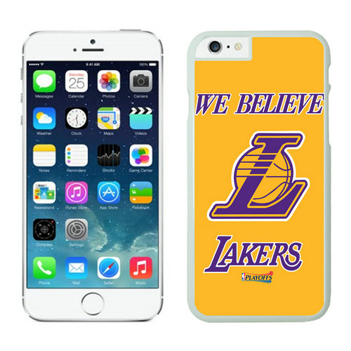 LA Lakers iPhone 6 Cases White - Click Image to Close
