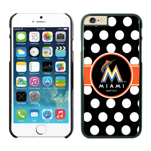 Miami Marlins iPhone 6 Cases Black03 - Click Image to Close