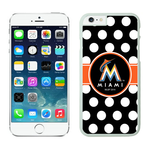 Miami Marlins iPhone 6 Plus Cases White02 - Click Image to Close