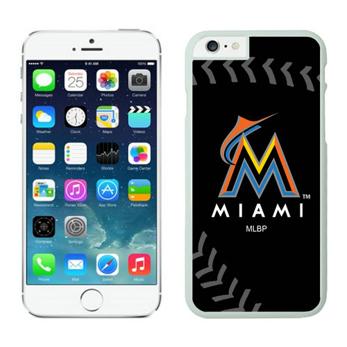 Miami Marlins iPhone 6 Plus Cases White03 - Click Image to Close