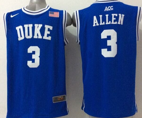 Duke Blue Devils 3 Allen Blue College Jersey